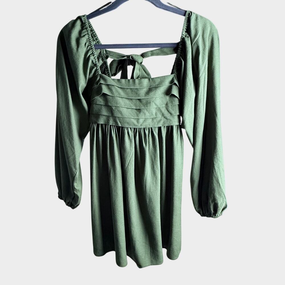 NWT City Studios Pleated Tie Back Mini Dress/ Tunic sz S